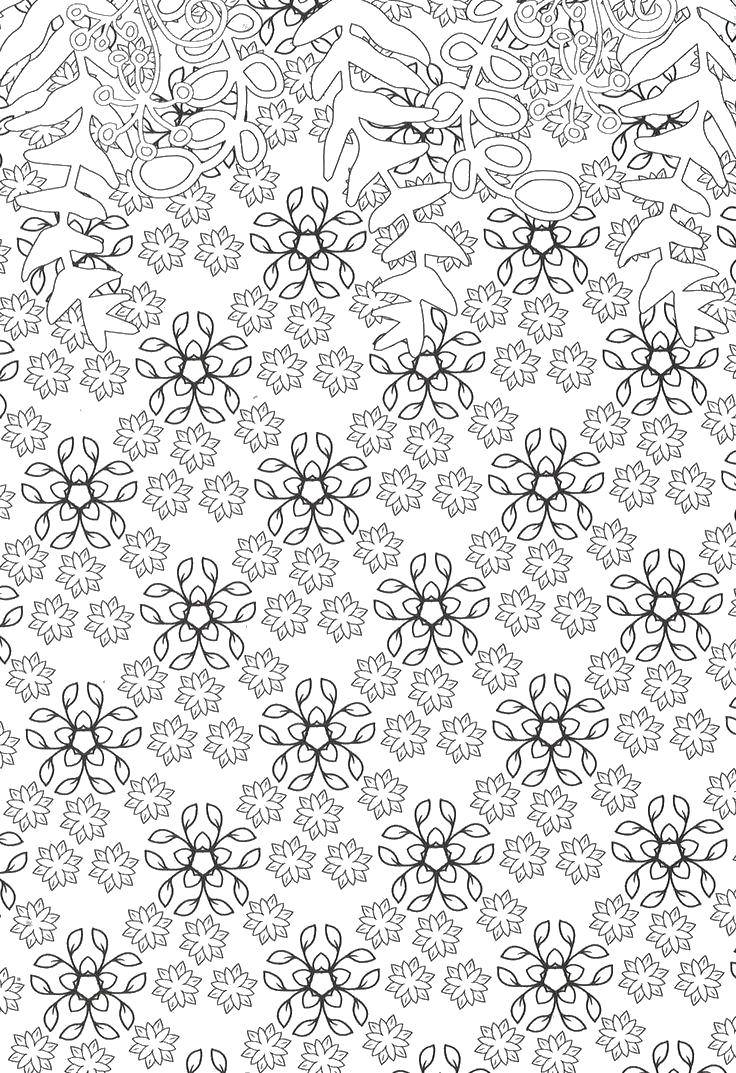 Coloring Flower floral pattern. Category pattern . Tags:  Patterns, flower.