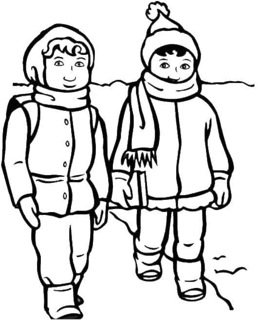Coloring Warm winter clothes. Category Clothing. Tags:  Clothing, winter.