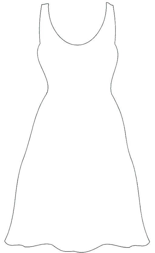 Название: Раскраска Укрась простое платье. Категория: Платья. Теги: Одежда, платье.