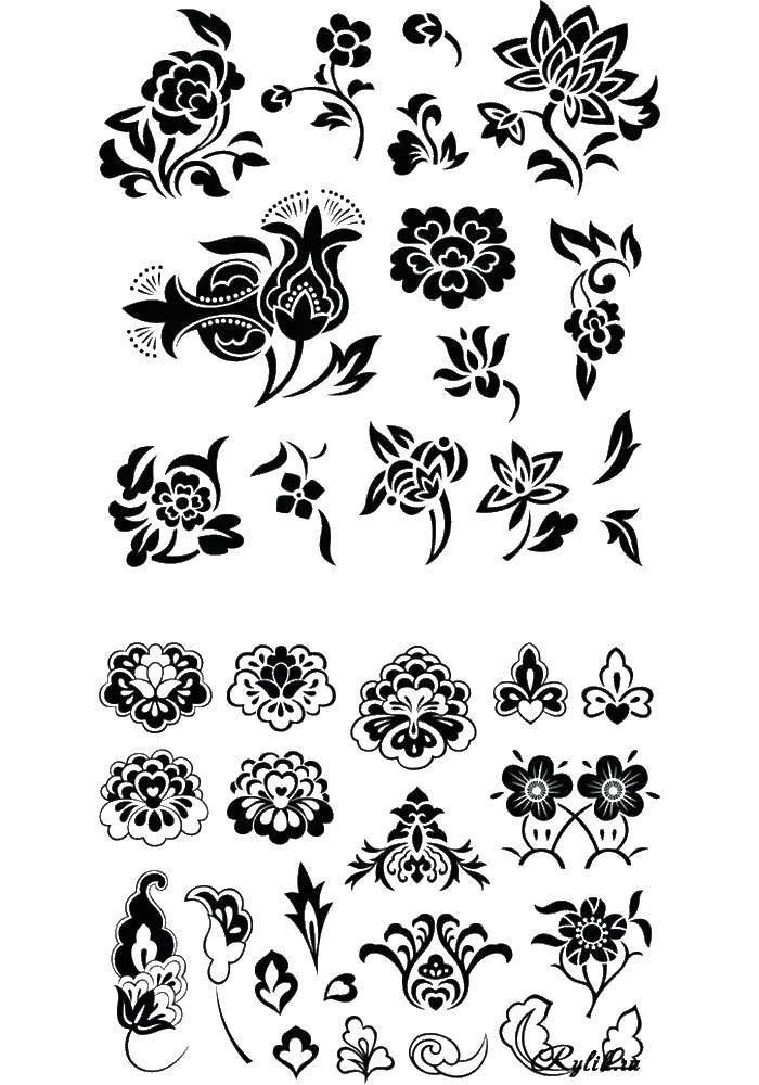 Coloring Patterns-flowers. Category patterns. Tags:  patterns, flowers.