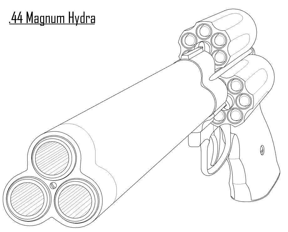 Coloring 44 Magnum. Category weapons. Tags:  Weapons.