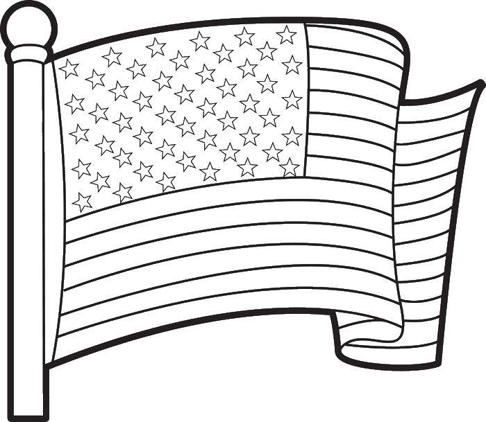 Название: Раскраска Американский флаг.. Категория: США. Теги: сША, флаг.