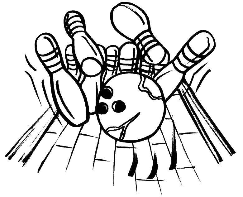 Coloring Bowling.. Category Sports. Tags:  bowling, sports.