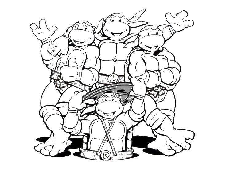 Coloring Teenage mutant ninja turtles.. Category teenage mutant ninja turtles. Tags:  teenage mutant ninja turtles.