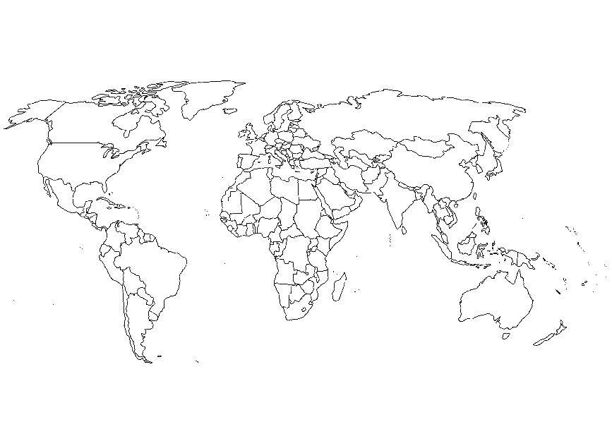 Раскраски Раскраска Карта мира , Раскраски .