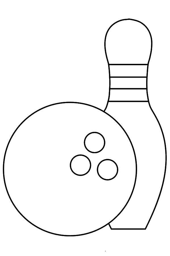 Coloring Bowling pin and bowling ball. Category Sports. Tags:  sports, bowling.