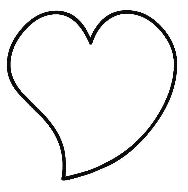 Coloring Uneven heart. Category I love you. Tags:  Heart, love.