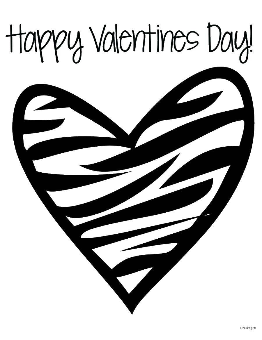 Название: Раскраска Полосатое сердце. Категория: Я тебя люблю. Теги: День Святого Валентина, любовь, сердце.