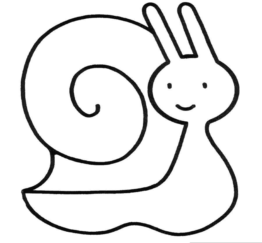 Coloring Snail. Category Coloring pages for kids. Tags:  snail, house, flower.