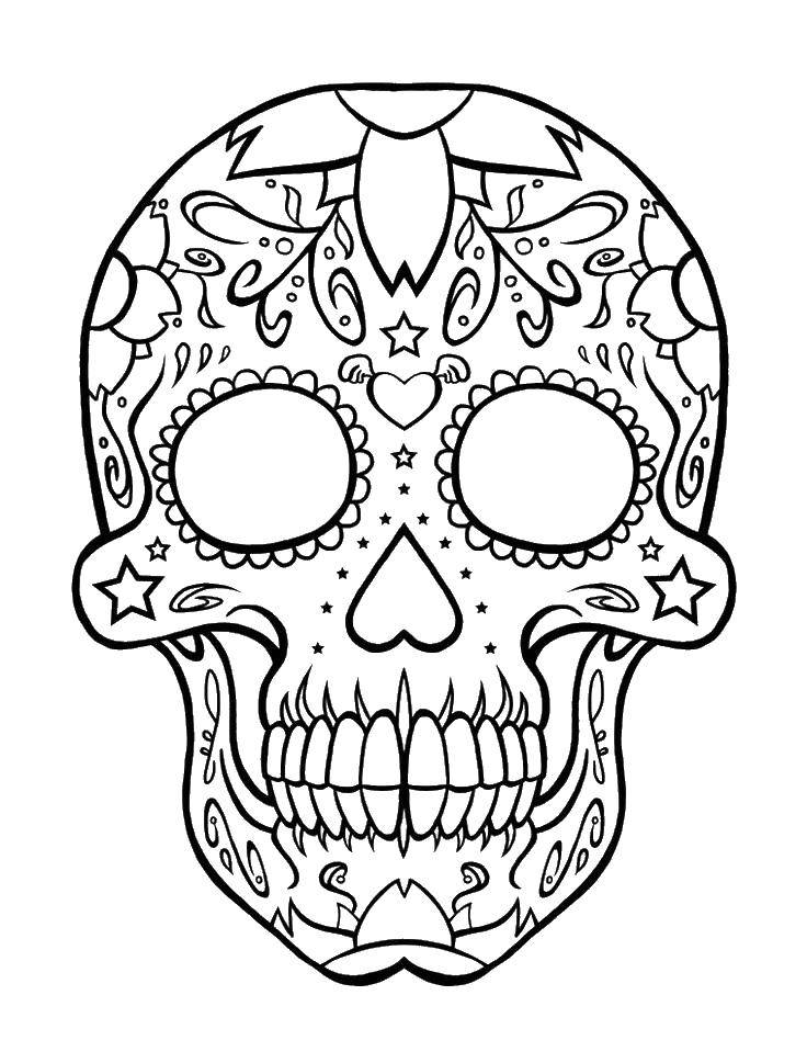 Coloring Uzorchiki on the skull. Category Skull. Tags:  uzorchiki, anti-stress, skulls.