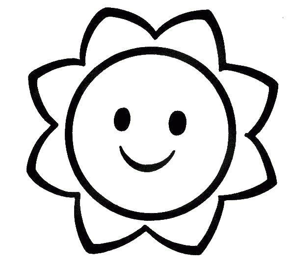 Coloring Fun sun. Category Coloring pages for kids. Tags:  Sun, rays, joy.
