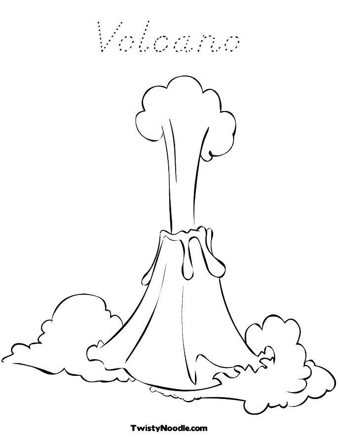 Coloring The volcano and lava. Category Volcano. Tags:  volcano, eruption.