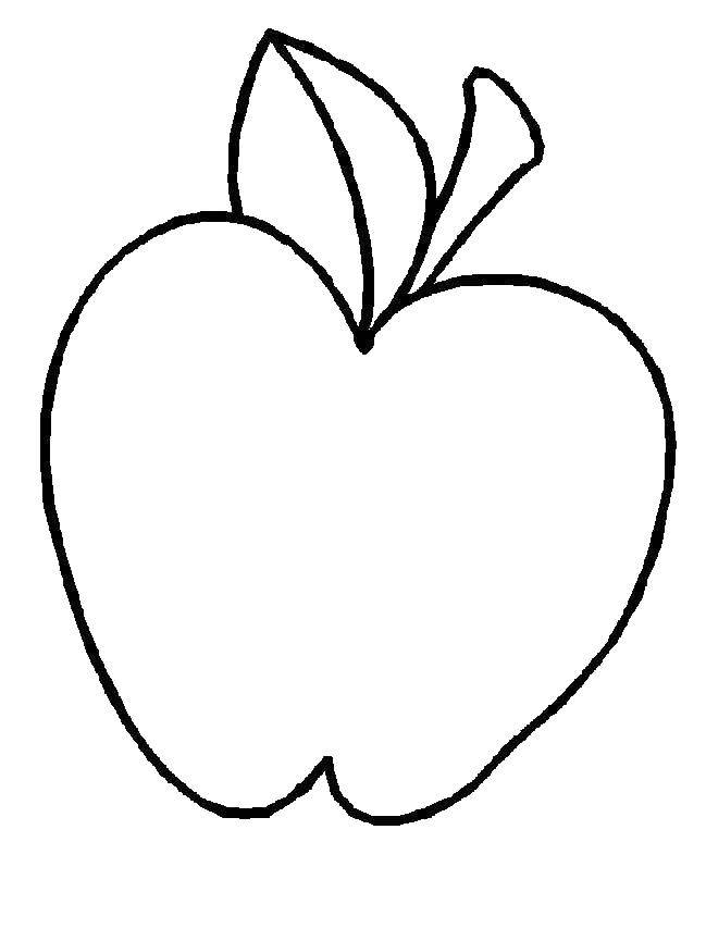 Название: Раскраска Яблочко. Категория: Раскраски для малышей. Теги: фрукты, яблоко.