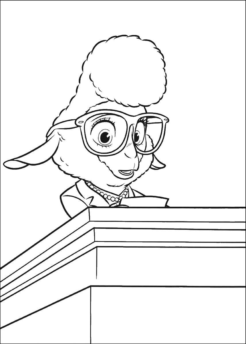 Coloring Bellwether, assistant to the mayor of zeropolis. Category Zeropolis. Tags:  Bellwether, assistant to the mayor, Zeropolis.