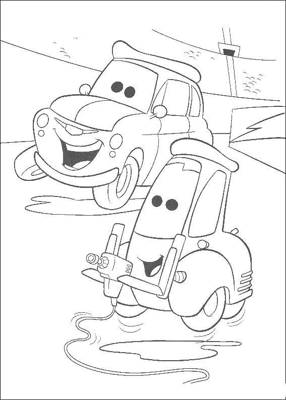 Coloring Guido, the little Italian forklift works on Luigi. Category Wheelbarrows. Tags:  cars, McQueen, Guido.