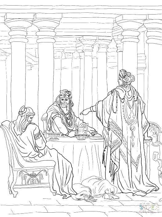 Coloring The king and Queen at the table. Category The king. Tags:  the king, the Kingdom, table.