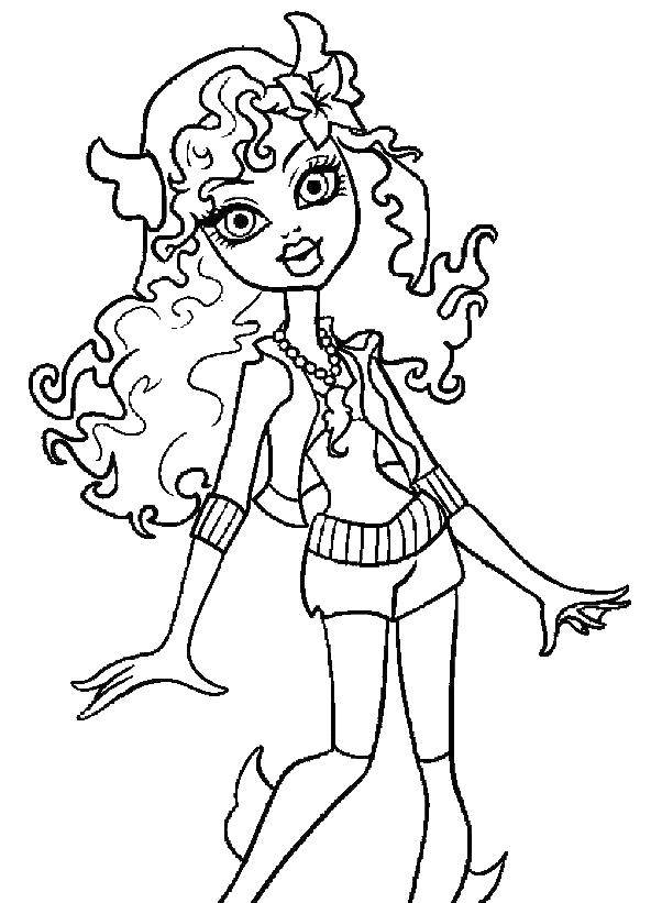 Coloring Beautiful doll. Category coloring pages for girls. Tags:  Doll, fashionista, fashion.