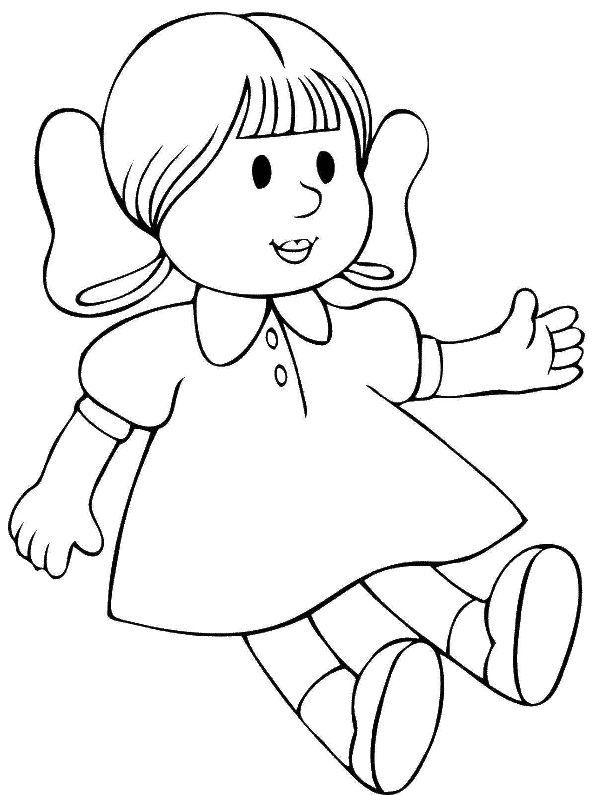 Coloring Doll. Category Coloring pages for kids. Tags:  Doll, fashionista, fashion.