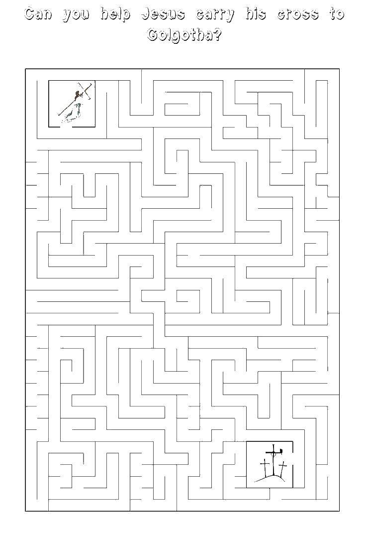 Coloring Maze Jesus. Category Mazes. Tags:  the labyrinth, Jesus.