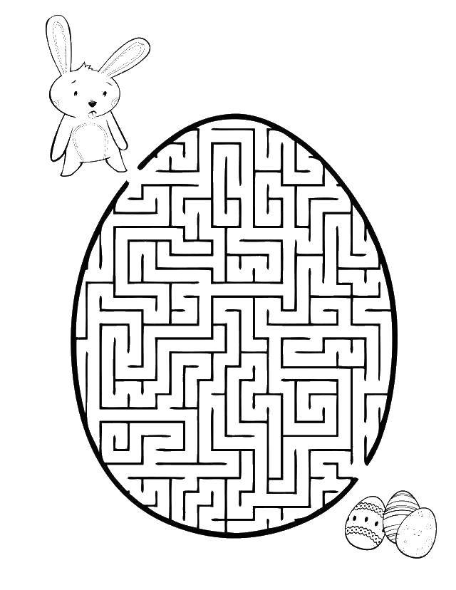 Coloring The labyrinth rabbit. Category Mazes. Tags:  the labyrinth, rabbit.