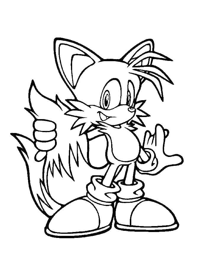 Coloring Miles. Category coloring pages sonic. Tags:  Sonic X cartoon, miles.