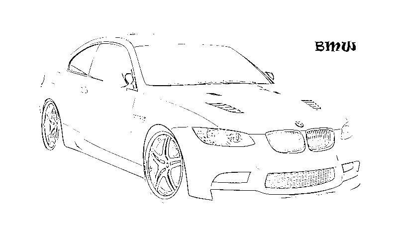 Coloring Model cars BMW. Category Machine . Tags:  BMW, car.