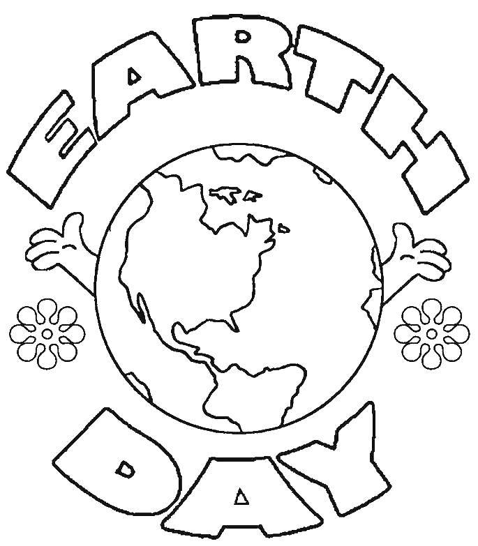 Coloring Earth. Category coloring. Tags:  planet, earth.
