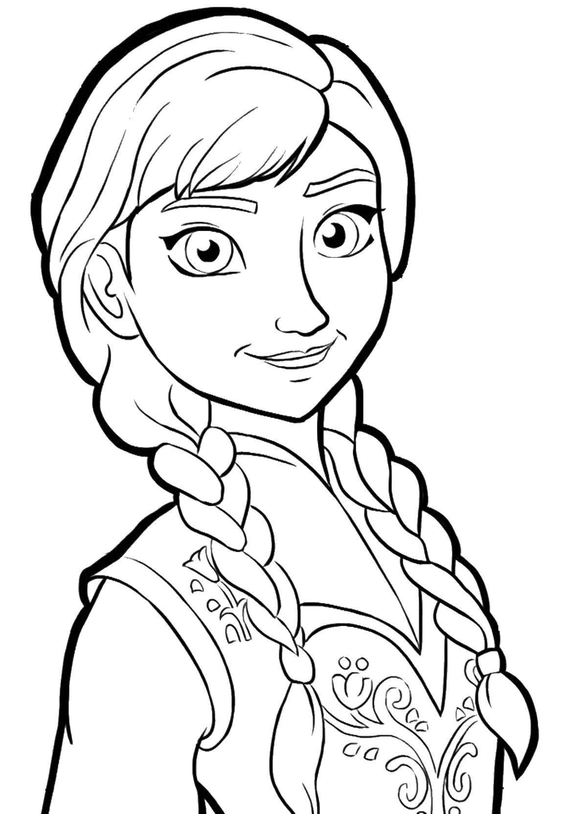 Coloring Princess Anna. Category coloring cold heart. Tags:  Anna , Elsa.