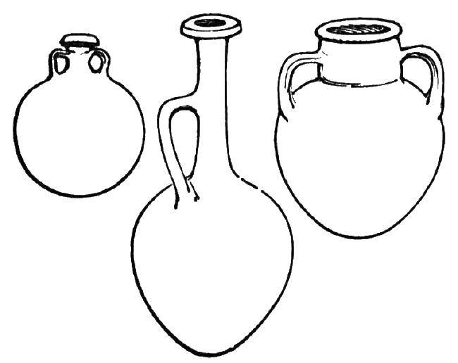 Coloring Different pitchers. Category Vase. Tags:  vases, jugs.