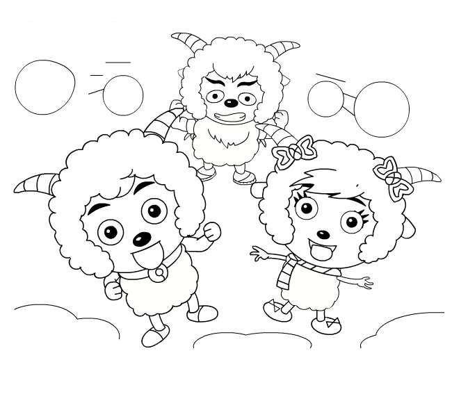 Coloring Figure 3 sheep. Category Pets allowed. Tags:  RAM.