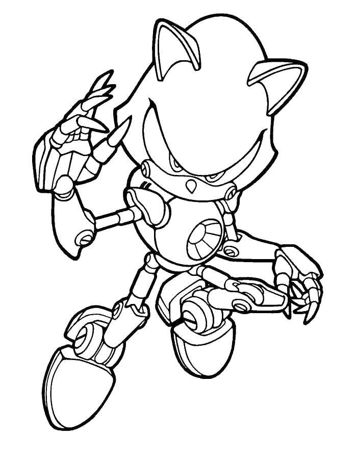 Coloring Robot from sonic. Category coloring pages sonic. Tags:  Sonic X cartoon, characters.