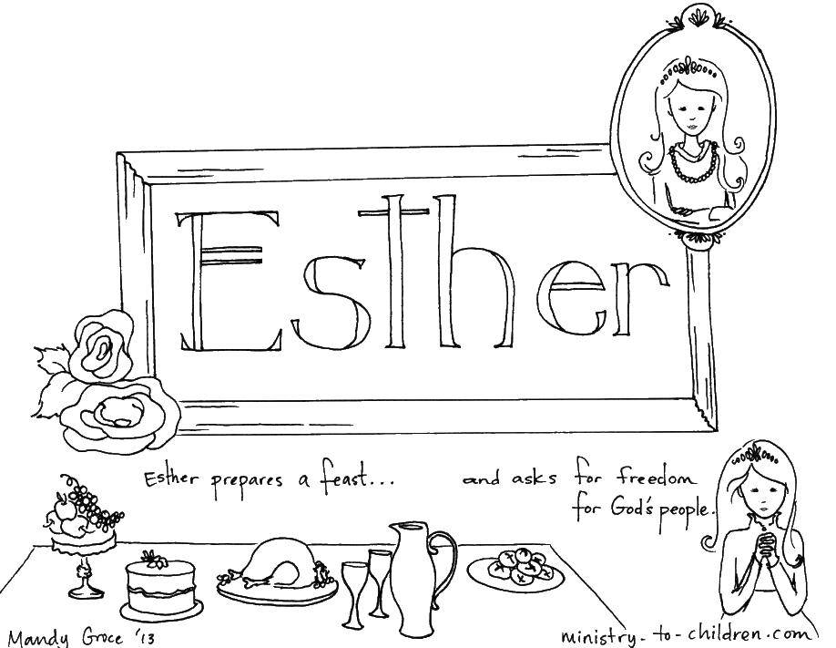 Coloring The table on Easter. Category Easter. Tags:  Easter, table, holiday.