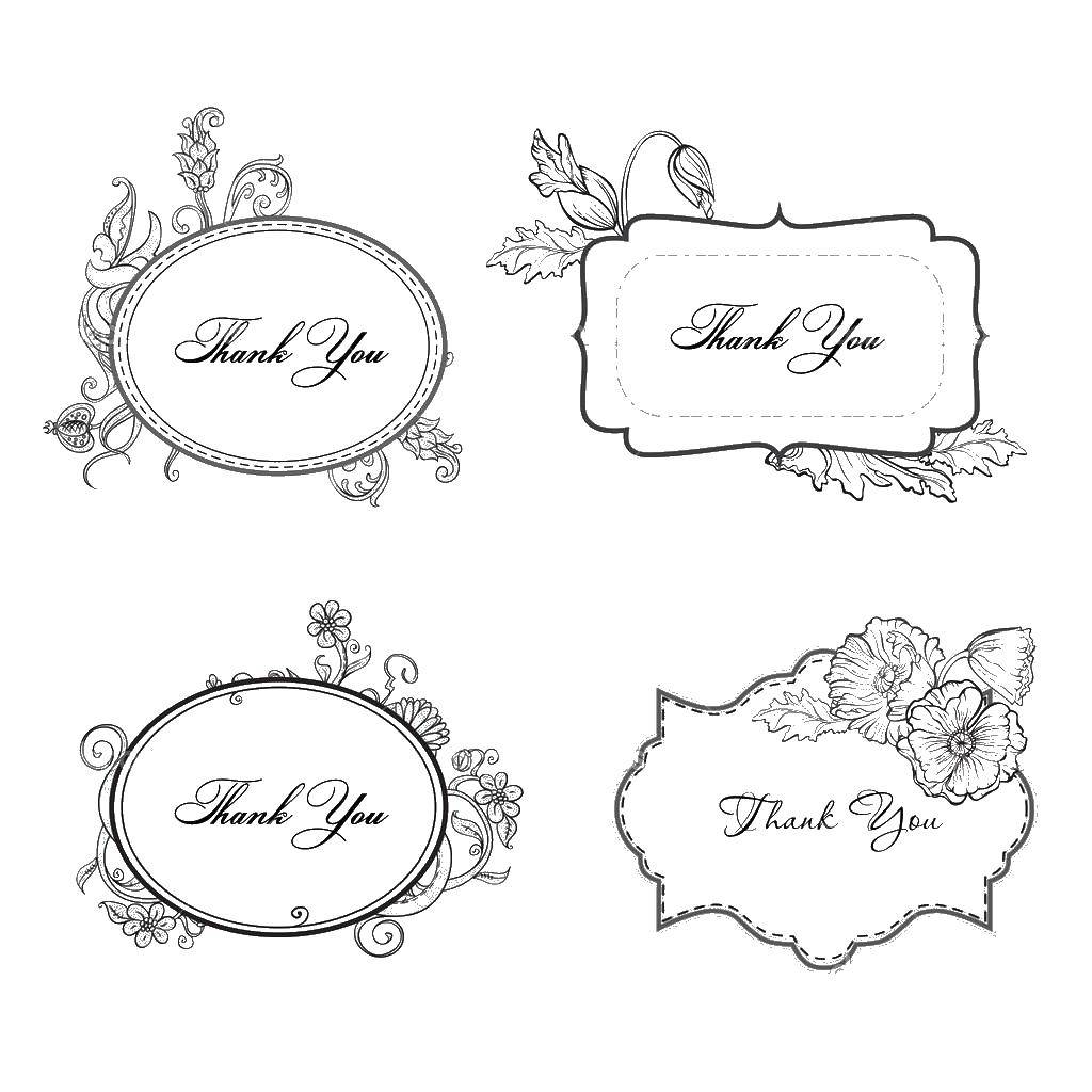 Coloring Floral frame for text. Category frame for text. Tags:  floral, ornaments, frame for text.