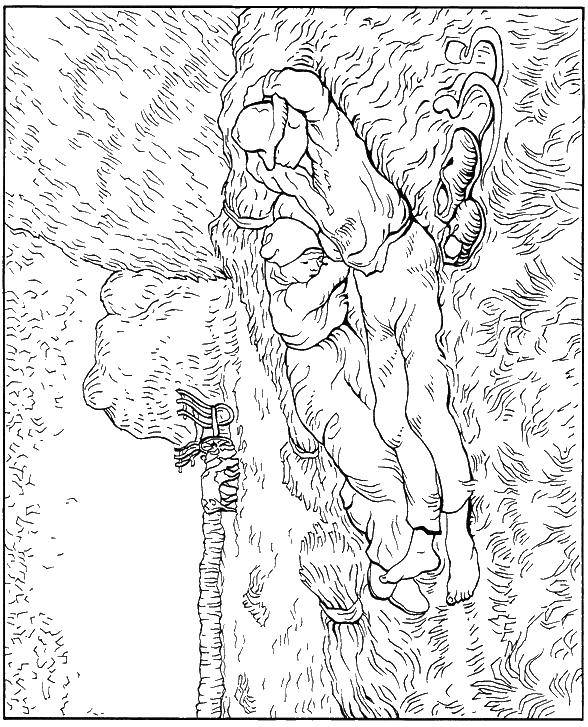 Coloring Van Gogh. Category coloring. Tags:  hay, van Gogh, painting.
