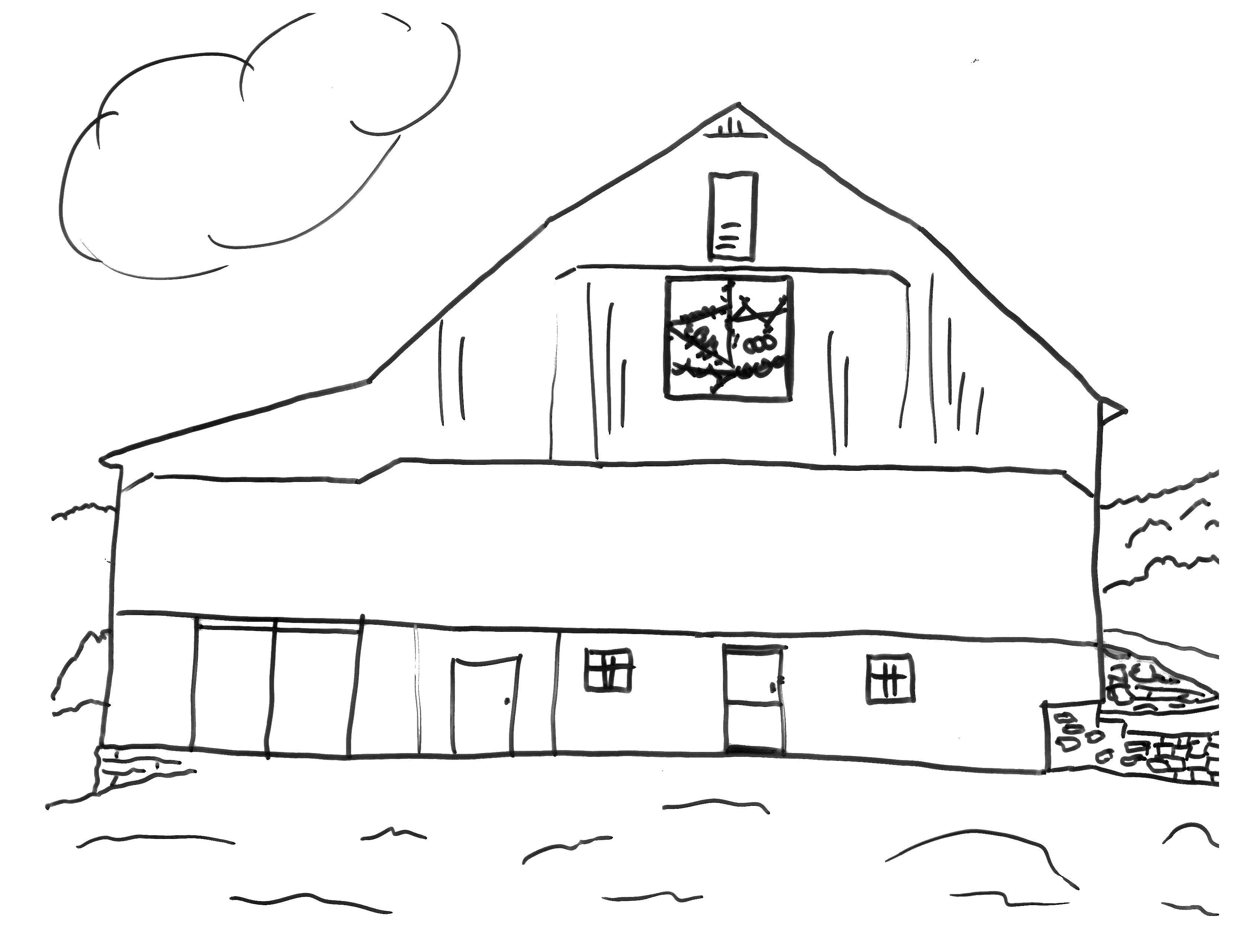 Розмальовки  Двох поверховий будинок. Завантажити розмальовку ферма, будинок.  Роздрукувати ,ферма,