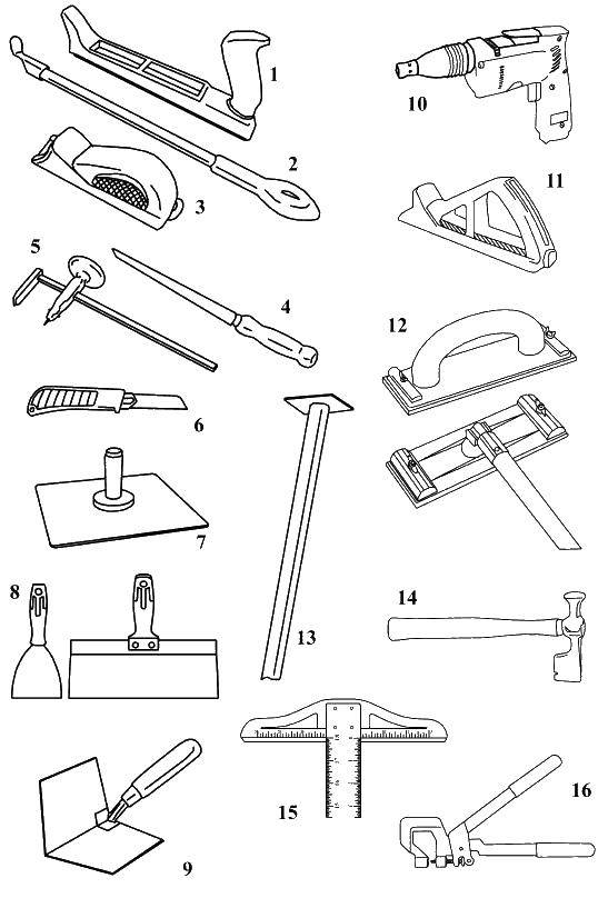 Опис: розмальовки  Різні інструменти. Категорія: інструменти. Теги:  інструменти, будівництво, ремонт.
