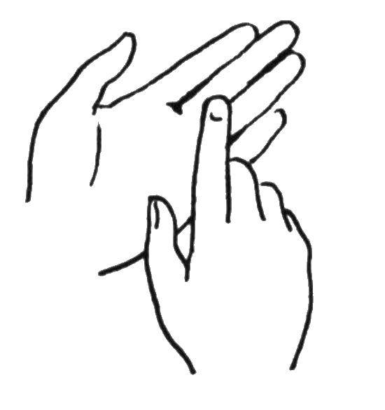 Название: Раскраска Две руки. Категория: рука. Теги: рука, ладонь, пальцы.