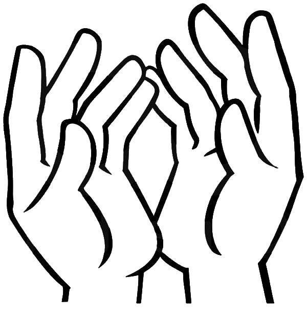 Название: Раскраска Две руки. Категория: рука. Теги: пальцы, руки.