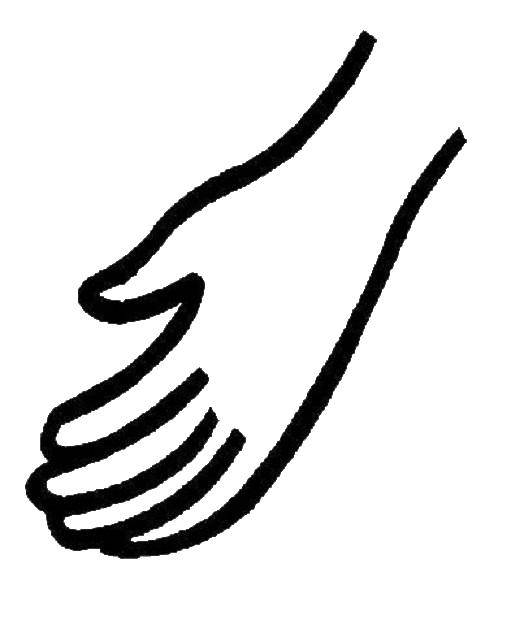Название: Раскраска Контур руки. Категория: Контур руки и ладошки для вырезания. Теги: контуры, шаблоны, рука.