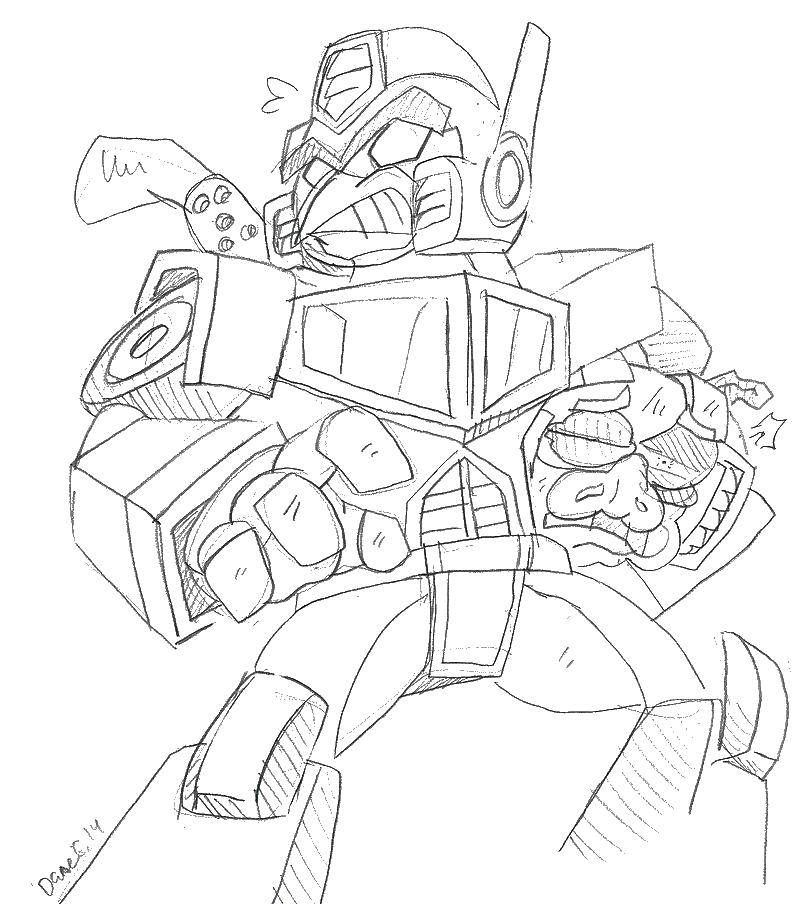 Coloring Space robot transformer. Category spaceships. Tags:  transformer.