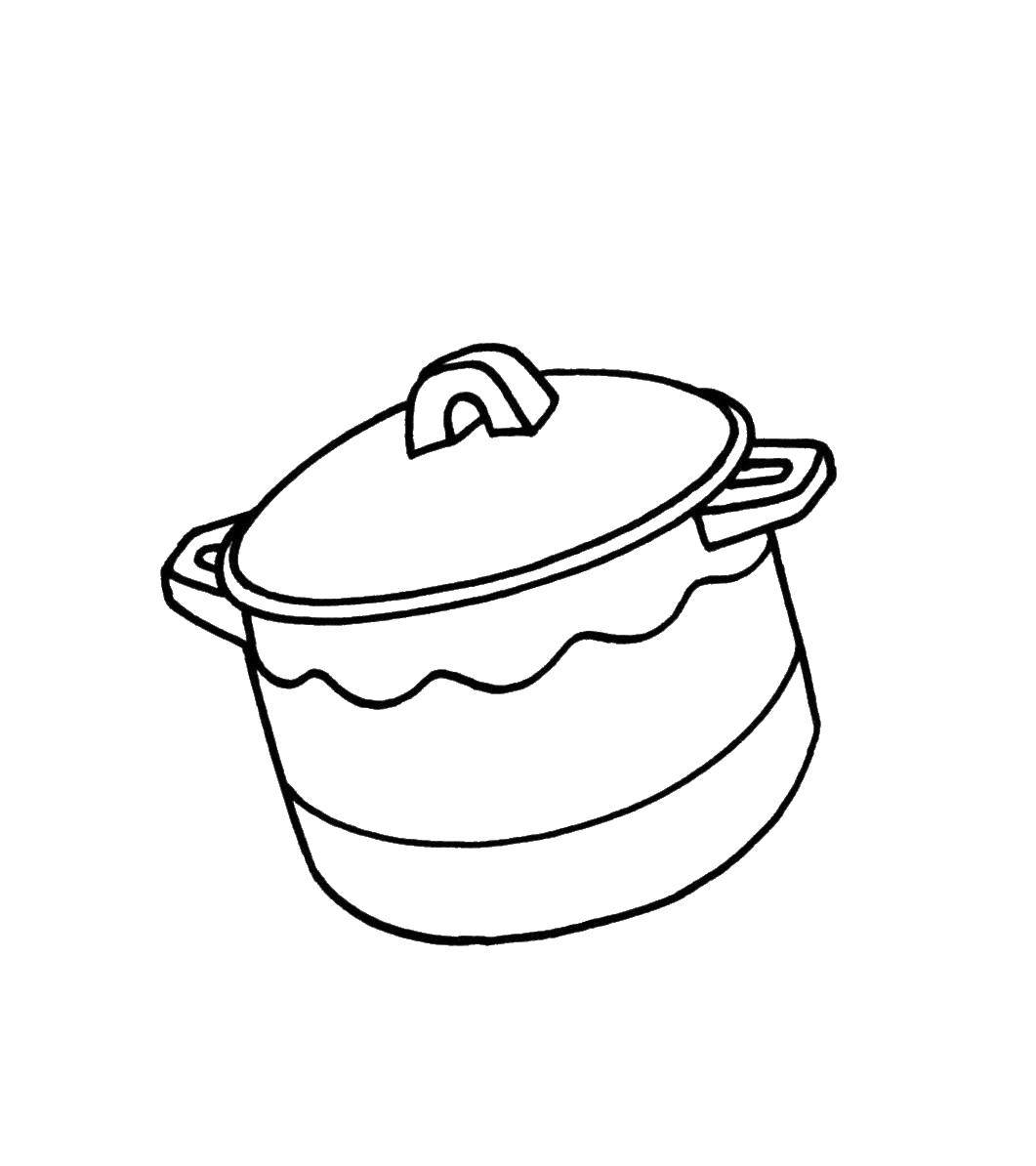 Coloring The pot. Category dishes. Tags:  dishes, pot.
