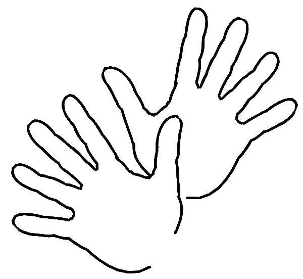 Название: Раскраска Ладошки. Категория: рука. Теги: руки, ладони.