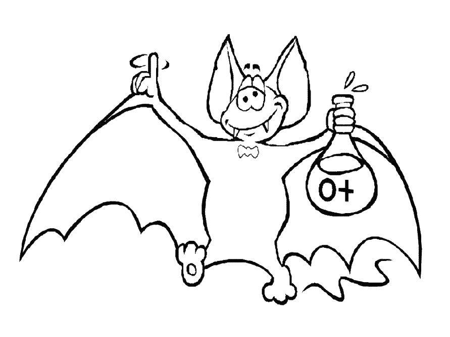 Coloring Bat.. Category Animals. Tags:  bat, animals.