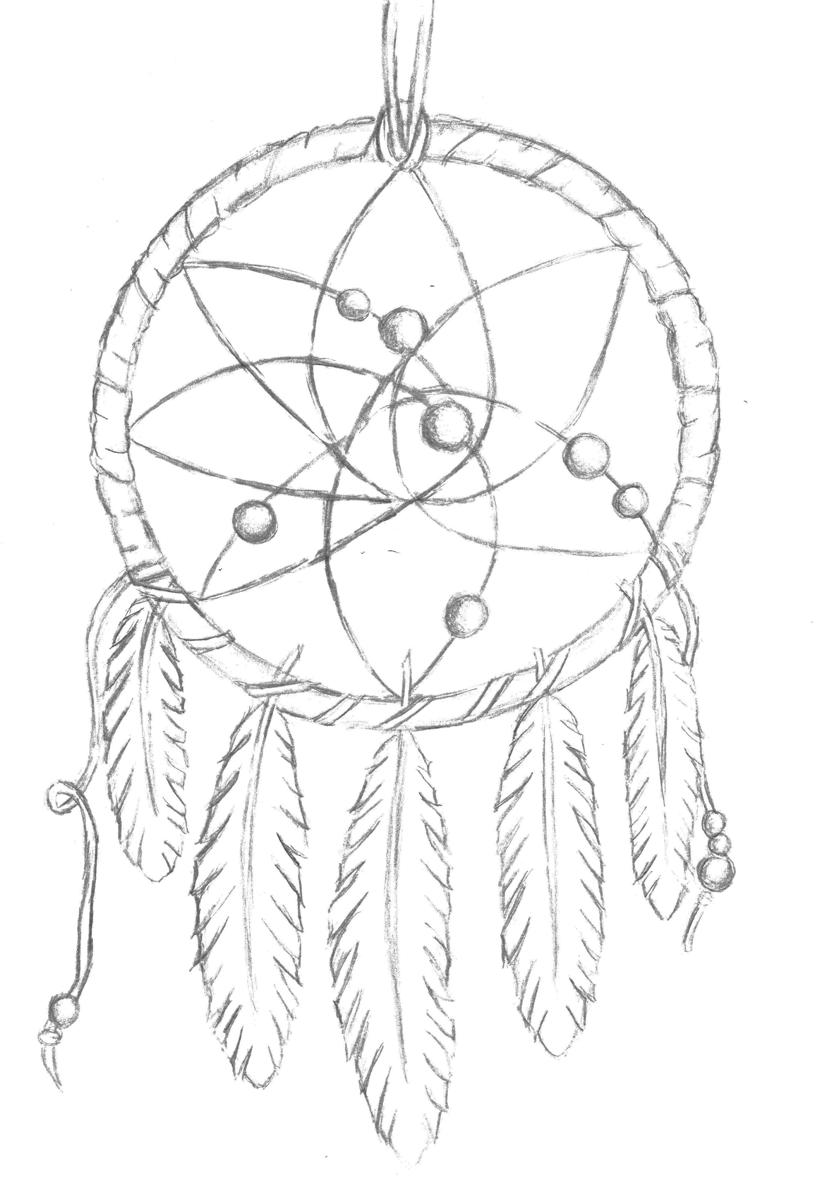 Coloring Dream catcher with feathers. Category The Indians. Tags:  catcher, Indians.