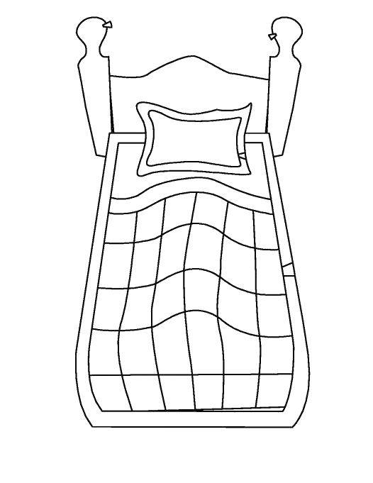 Coloring Soft cot. Category The bed. Tags:  Furniture.