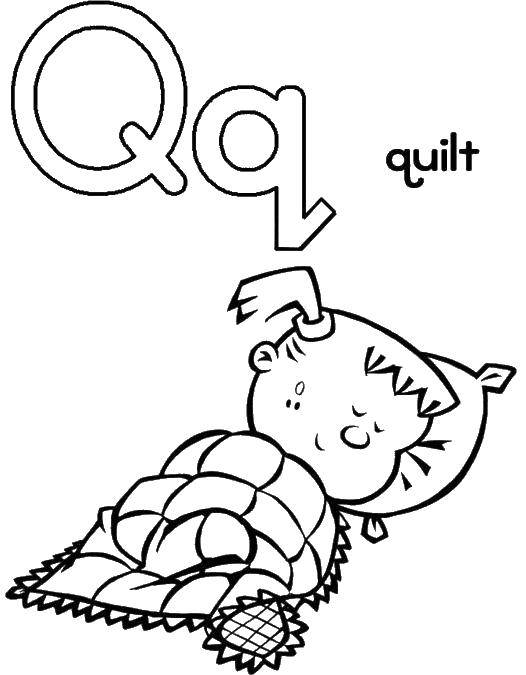 Coloring Comforter. Category coloring. Tags:  quilting, quilt.
