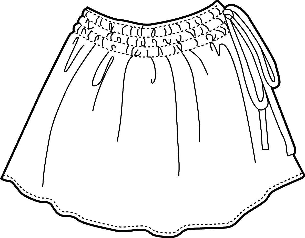 Название: Раскраска Свободная юбка. Категория: юбка. Теги: юбка, одежда.