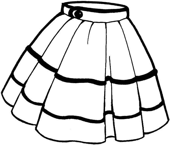 Coloring Skirt with stripes. Category skirt. Tags:  clothing, skirt.