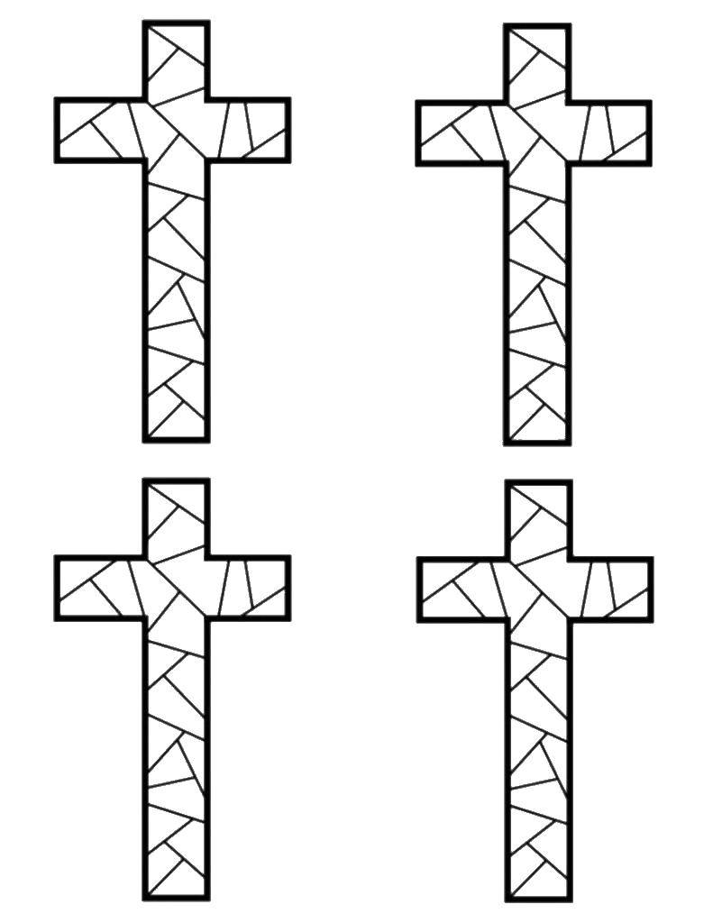 Coloring 4 cross. Category Cross. Tags:  Cross.