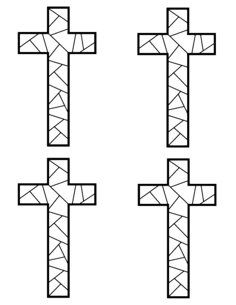 Название: Раскраска 4 креста. Категория: Крест. Теги: Крест.